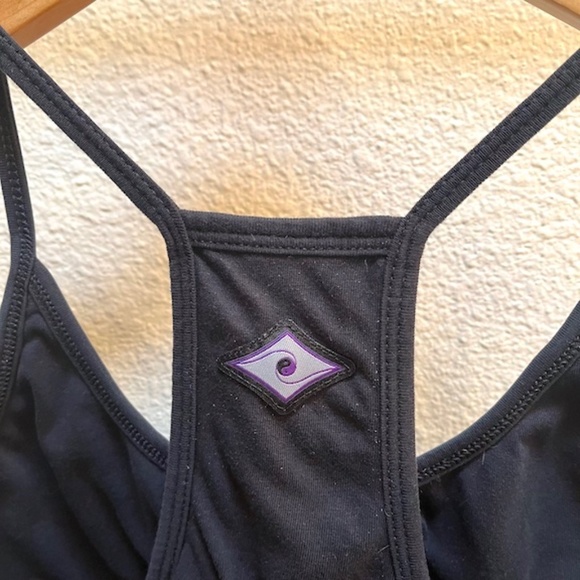 Inner Waves Maha Yoga Bra Top Black Medium organic Cotton made in USA. EUC. - Picture 5 of 8